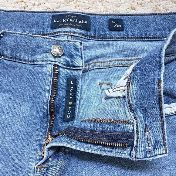 Lucky Brand Jeans 363 Straight Men 34x30/32x28" Blue Stretch Denim - Picture 3 of 11